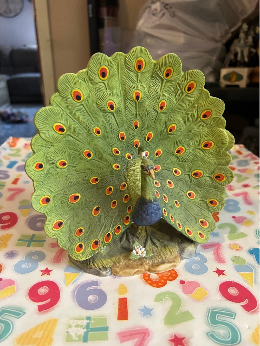Beautiful 7” peacock vintage figure
